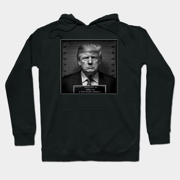 Trump Mugshot Hoodie by NineBlack